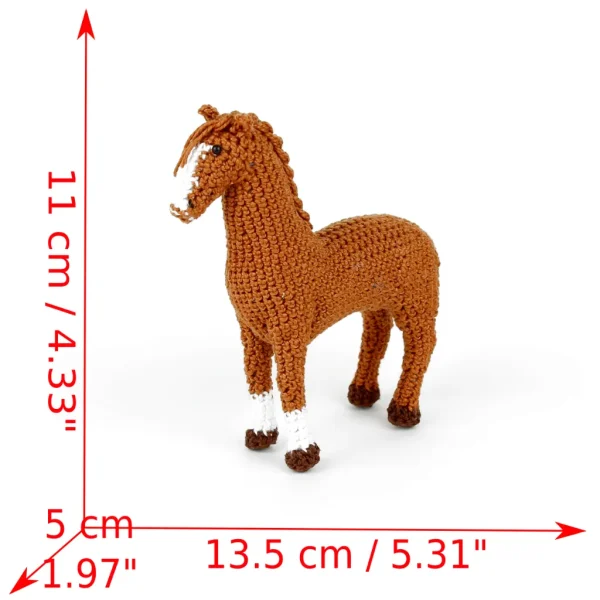 Brown Horse Amigurumi measurements