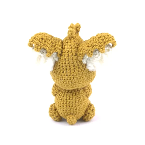 Mofli Koala Crochet Amigurumi back view over white background