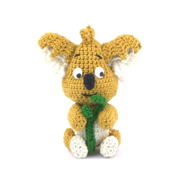 Mofli Koala Crochet Amigurumi over white background