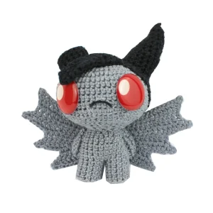 The Binding of Isaac Azazel Crochet Amigurumi over white background