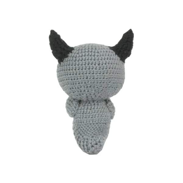 Binding of Isaac Dark Bum Crochet Amigurumi back view over white background