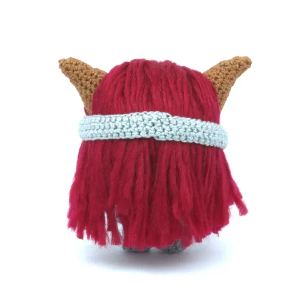 Binding of Isaac Lilith Crochet Amigurumi back view over white background