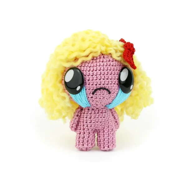 Magdalene Crochet Amigurumi over white background