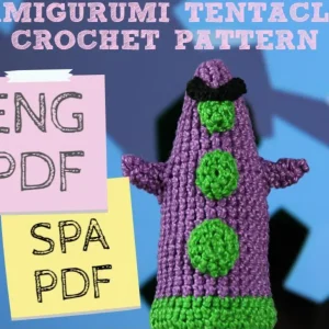 Purple Tentacle Amigurmi Pattern Cover Page