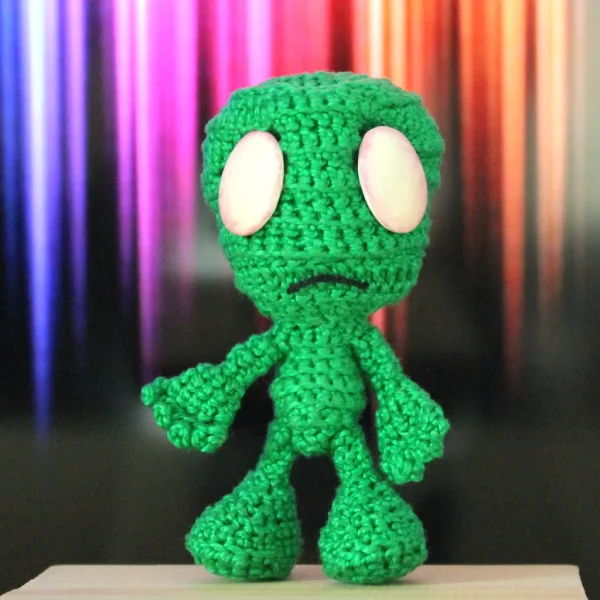 League of Legends Amumu Crochet Amigurumi on dark background