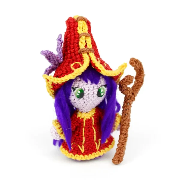 League of Legends Lulu Crochet Amigurumi over white background