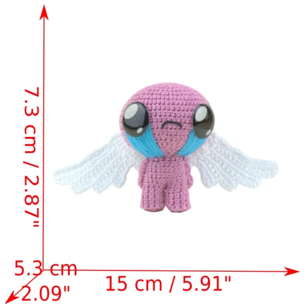 Winged Isaac Crochet Amigurumi measurements