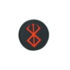 Berserk Logo Embroidered Patch over white background