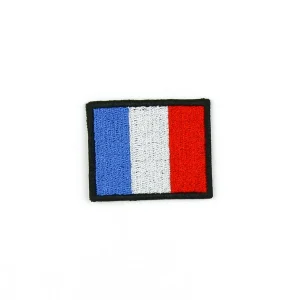 France Flag Embroidered Patch over white background