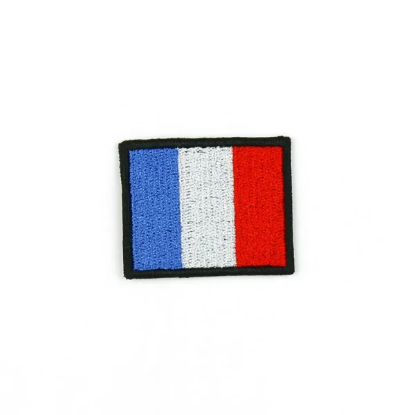 France Flag Embroidered Patch over white background