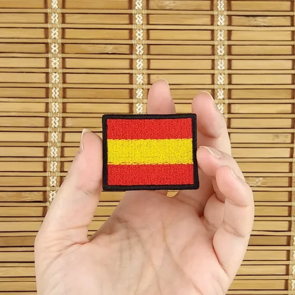 Spain Flag Embroidered Patch on holding hand