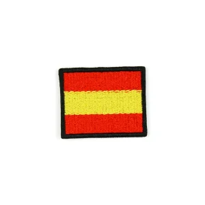 Spain Flag Embroidered Patch over white background