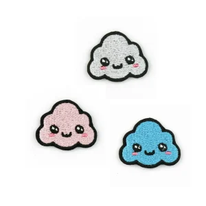 Different colors Kawaii Cloud Embroidered Patch