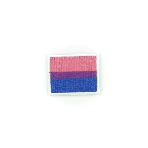 Bisexual Flag Embroidered Patch over white background