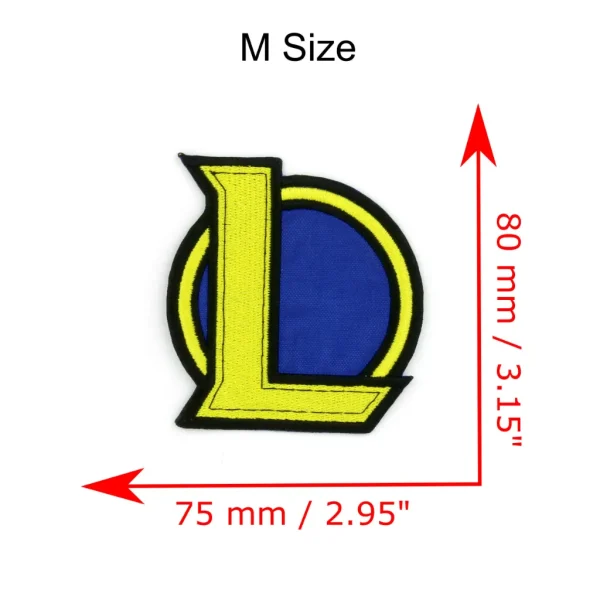 medium LoL Icon Embroidered Patch League of Legends measurements