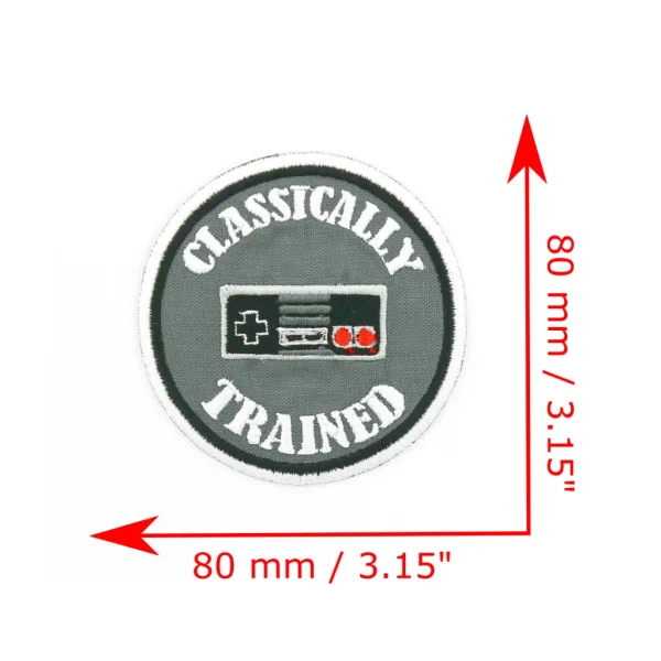 nes controller Classically Trained 8-bits Embroidered Patch measurements