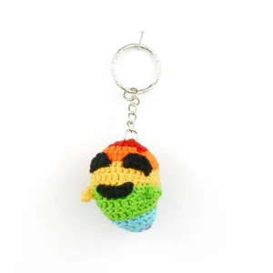 Gaysper Rainbow Keychain LGBTQ+ Pride over white background