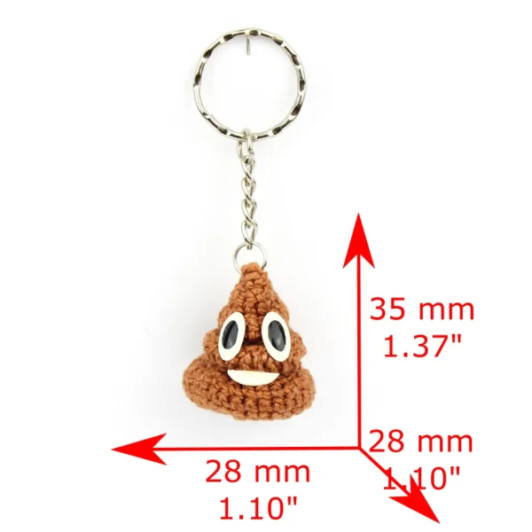 Pile of Poo Keychain measurements