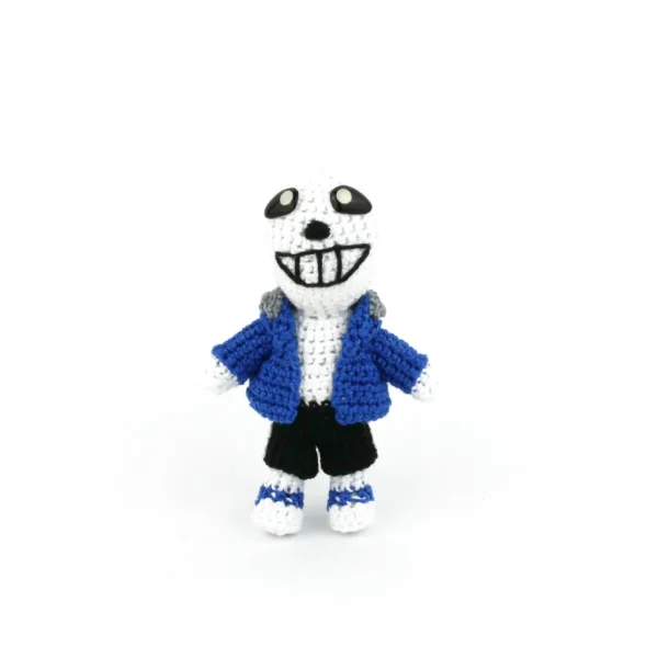 Undertale Sans Crochet Amigurumi front view over white background