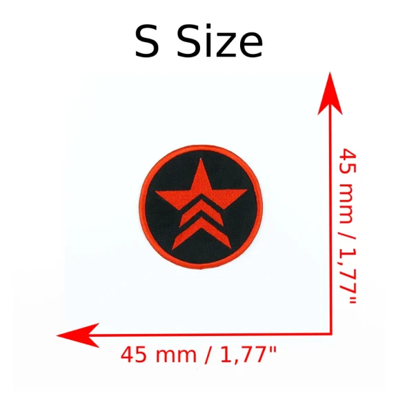 Small Renegade Logo Embroidered Patch measurements