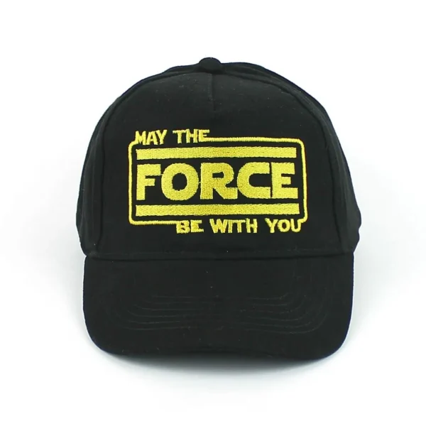 Star Wars May the Force Embroidered Cap over white background