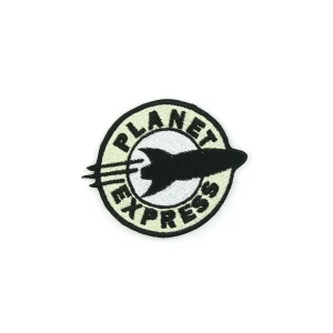 Planet Express Embroidered Patch over white background