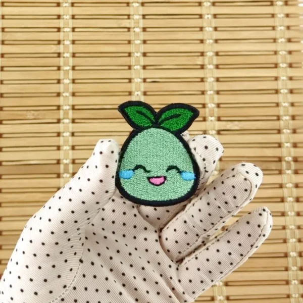 Mokoko Emote Embroidered Patch lol on holding hand