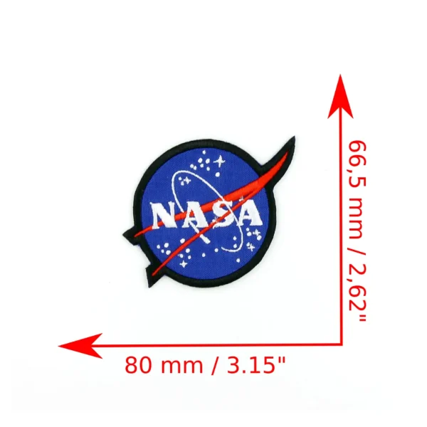 NASA Embroidered Patch measurements