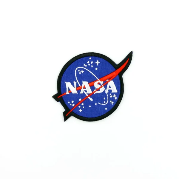 NASA Embroidered Patch over white background