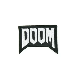 Doom Embroidered Patch over white background