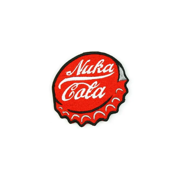 Fallout Nuka Cola Cap Embroidered Patch over white background