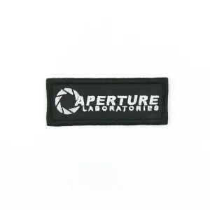 Portal Aperture Laboratories Embroidered Patch over white background