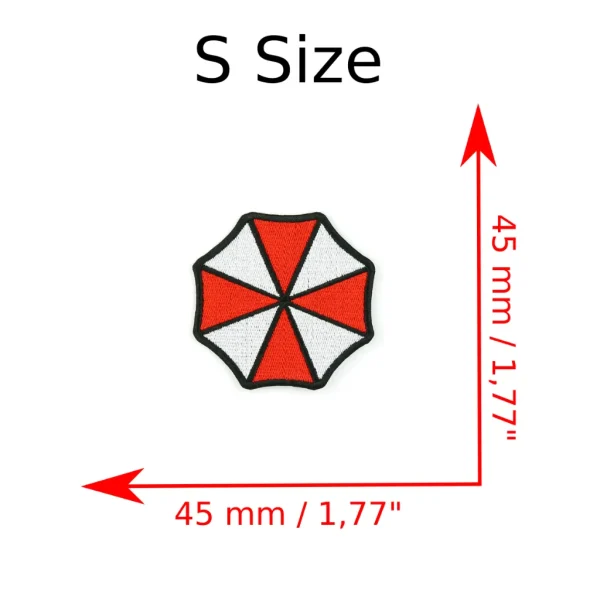 small Umbrella Logo Embroidered Patch measurements