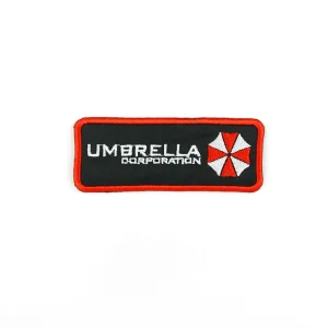 Umbrella Corporation Embroidered Patch over white background