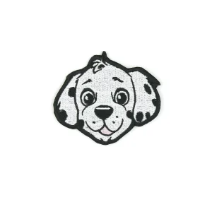 Cute Dalmatian Dog Embroidered Patch over white background