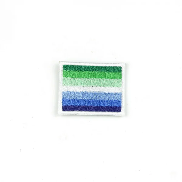 gay flag embroidered patch on white background