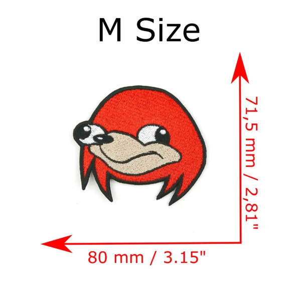 Ugandan Knuckles Embroidered Patch - Image 2